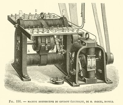 Machine distributive du courant électrique, de M Marcel Deprez - French School